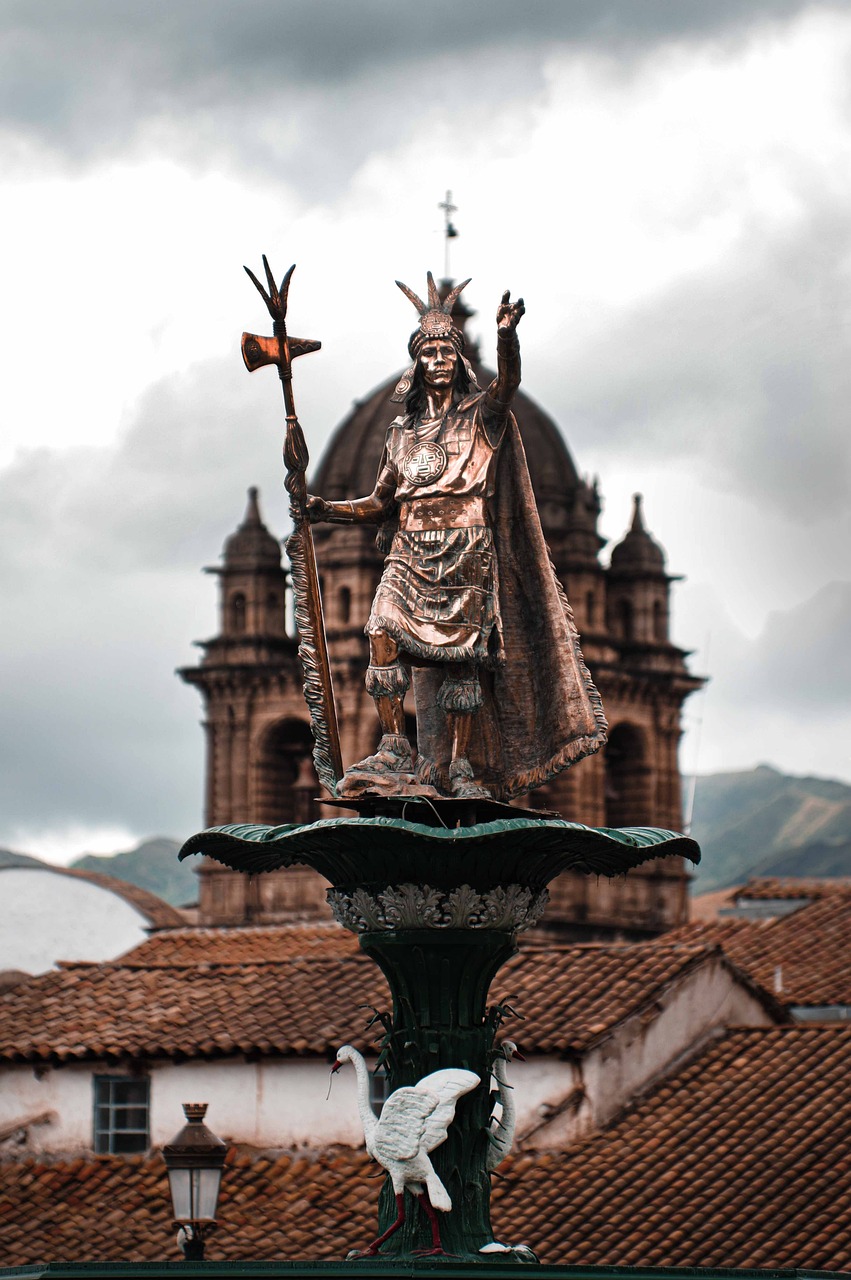 Private airport transfer Cusco passing historic Plaza de Armas in the former Inca capital